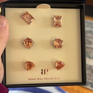 Stunning Gold-Tone Geometric Earrings Set